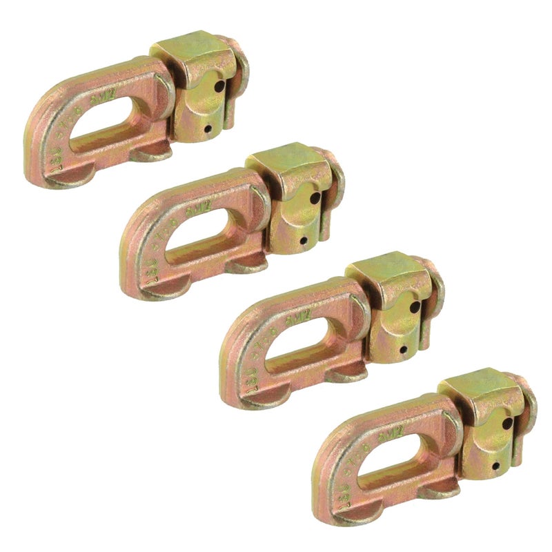 US Cargo Control L Track Double Stud Fitting (4 Pack) 5,000 Pounds Break Strength, Use with L Track Rails in Truck Bed or Trailer to tie Down ATV, Motorcycle, Automatic Locking with Spring Release - Image 1